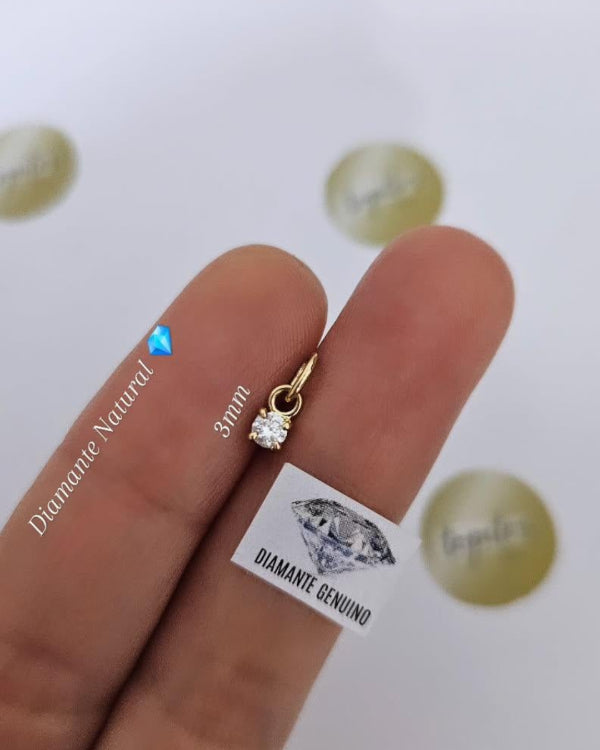 Dije Diamante Natural 3mm