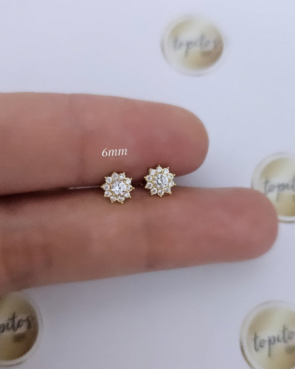 Topos Flores zircones 6mm