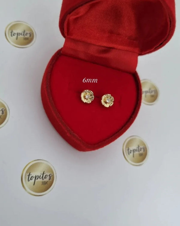 Topos Flores grabadas 6mm