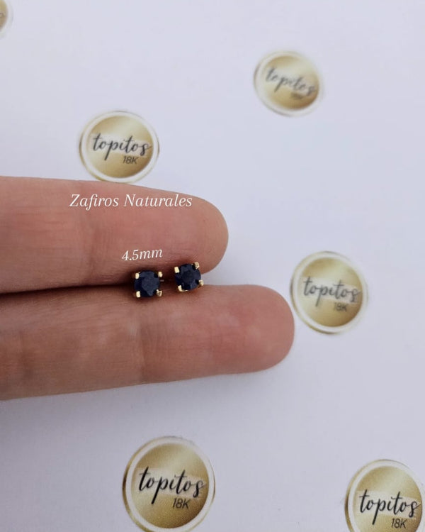 Topos Zafiros Naturales 4.5mm, caja maciza