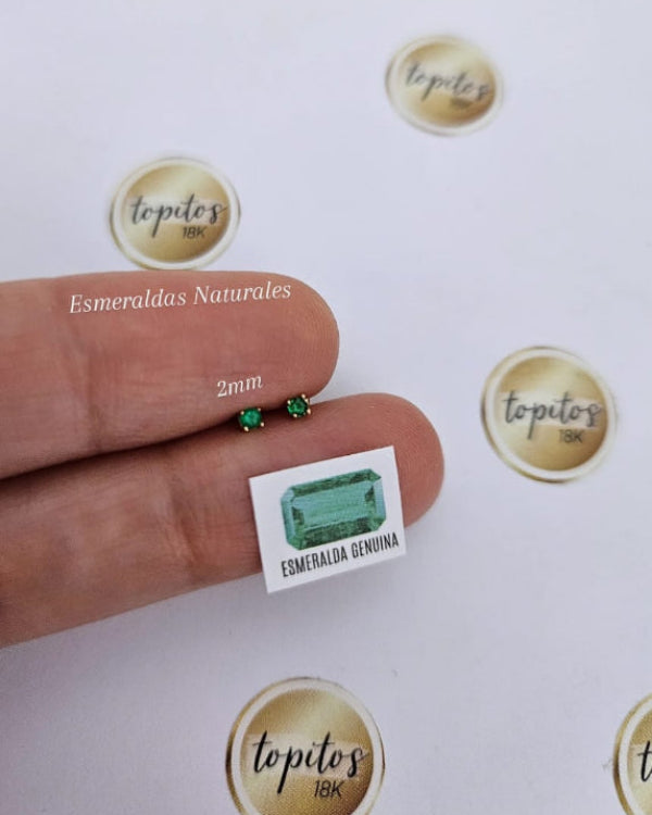 Topos Esmeraldas Naturales mini 2mm
