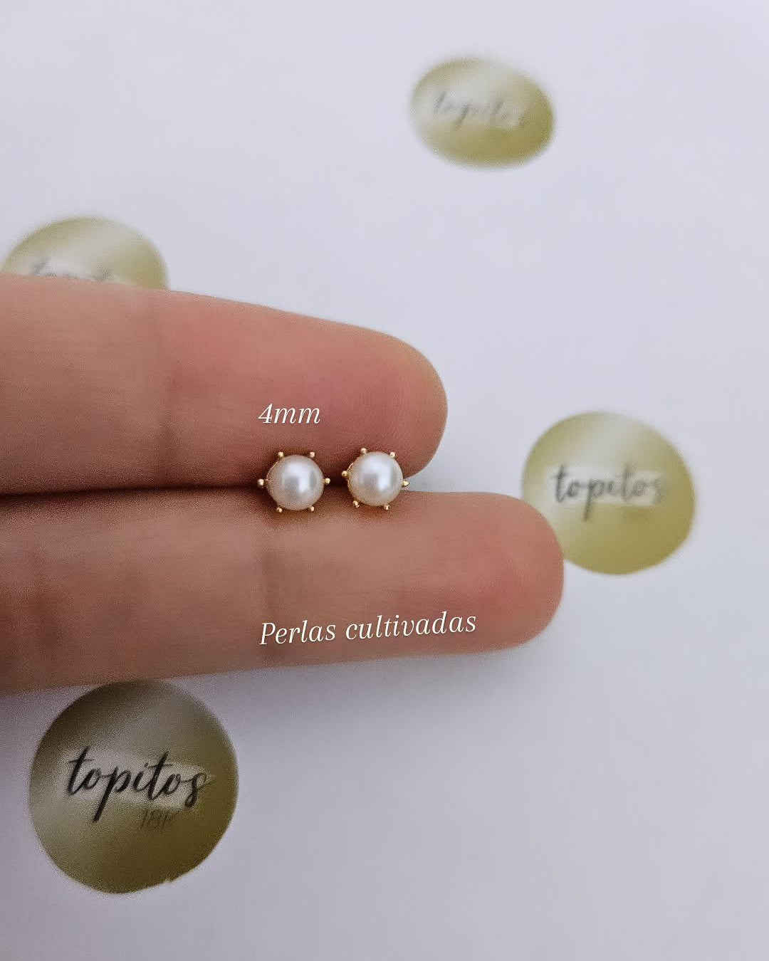 Topos perlas cultivadas 4mm