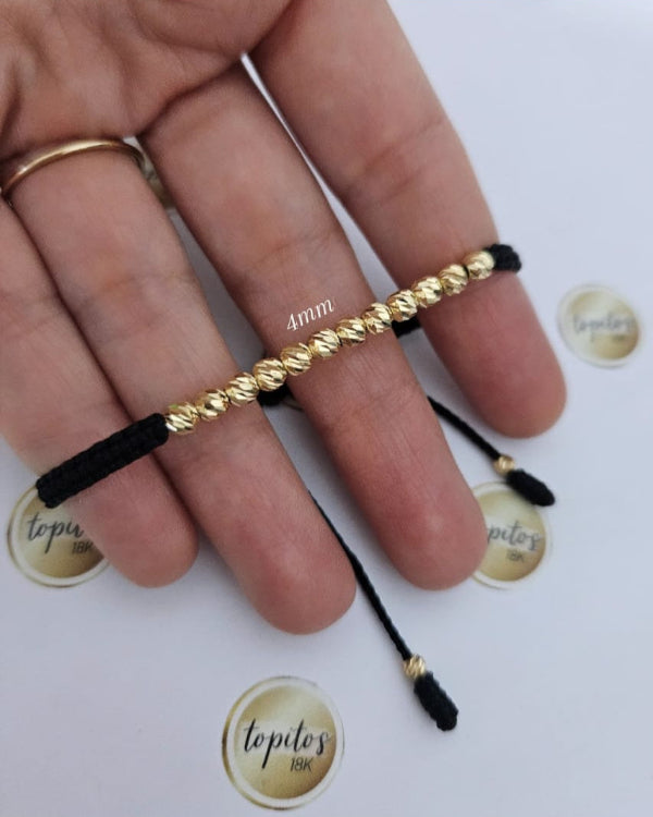 Pulsera Mujer, bolas 4mm diamantadas