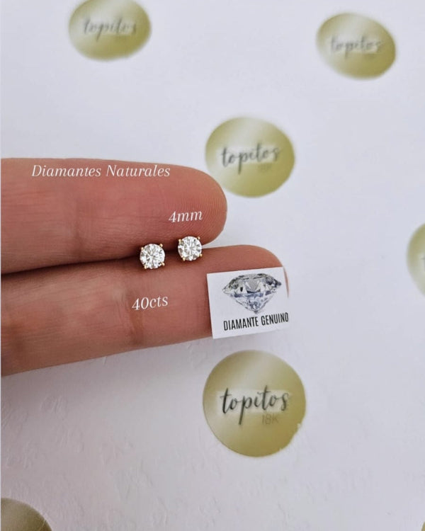 Topos Diamantes Naturales 4mm, 40cts