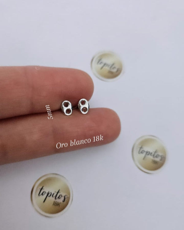 Topos Gucc 5mm Oro Blanco 18k