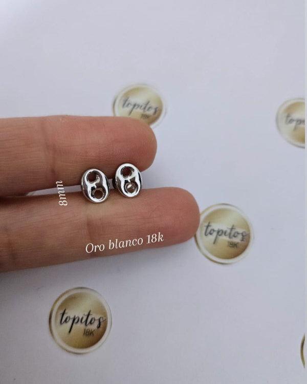 Topos Gucc 8mm Oro Blanco 18k