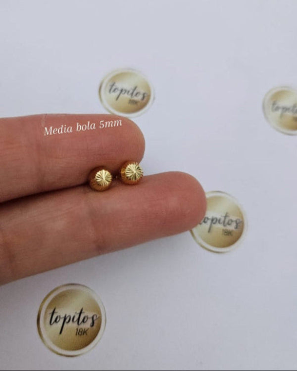 Topos Media bola 5mm diamantados