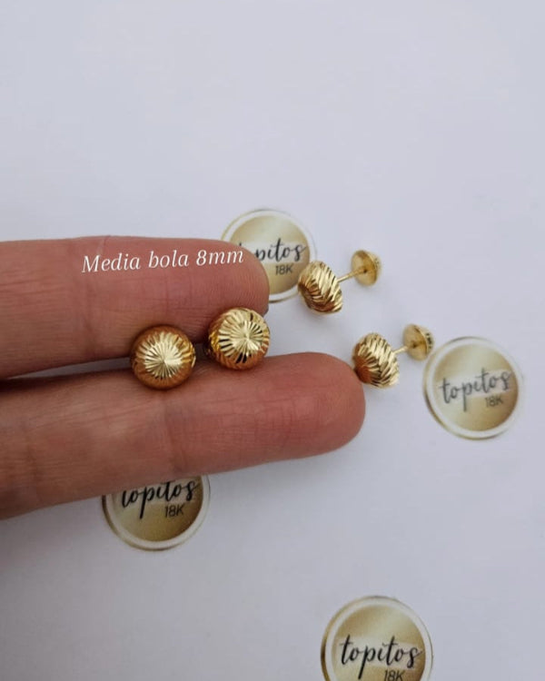 Topos Media bola 8mm diamantados