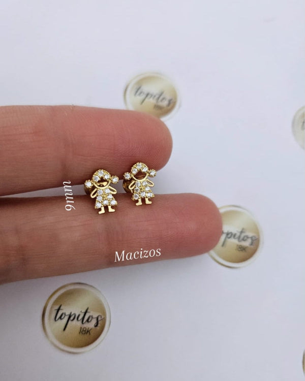 Topos Niñas 9mm macizas