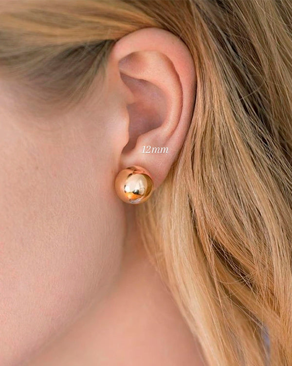 Topos bola 12mm Oro Rosado 18k