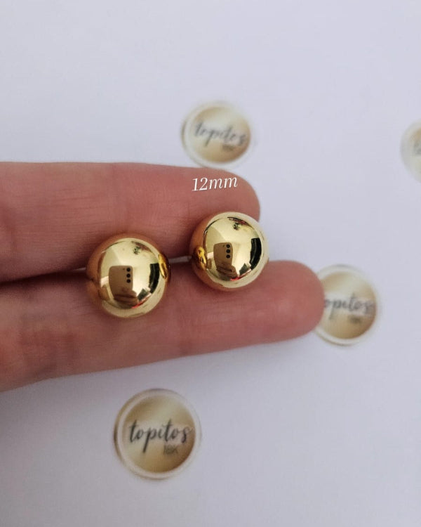 Topos bola 12mm, Oro amarillo