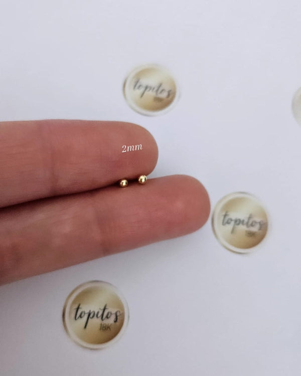 Topos bola 2mm, Oro amarillo