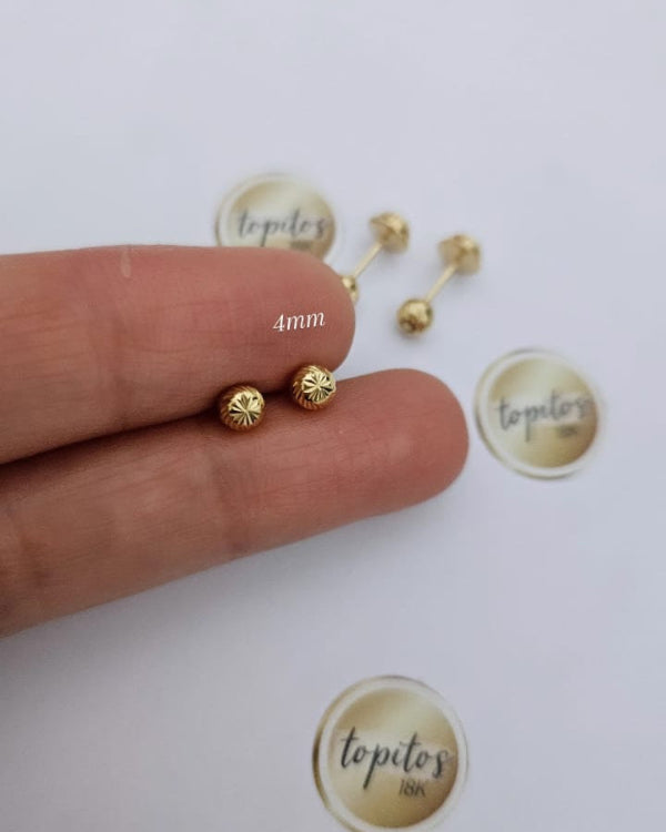 Topos bola 4mm diamantados