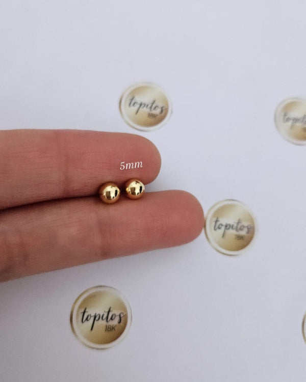 Topos bola 5mm, Oro amarillo