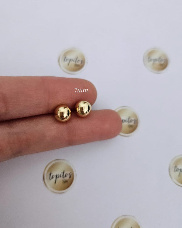 Topos bola 7mm, Oro amarillo
