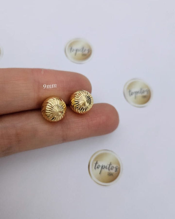 Topos bola 9mm diamantados