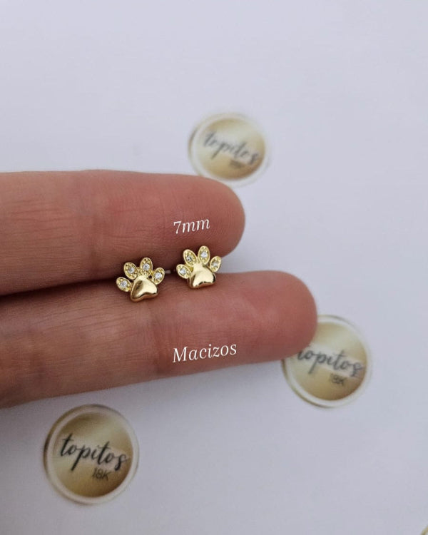 Topos huellas Perrito 7mm macizas