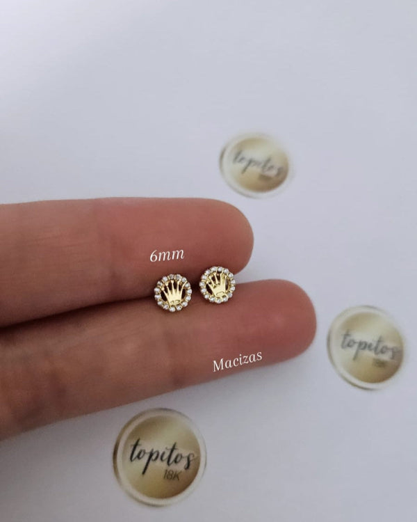 Topos Coronas Rol 6mm macizos