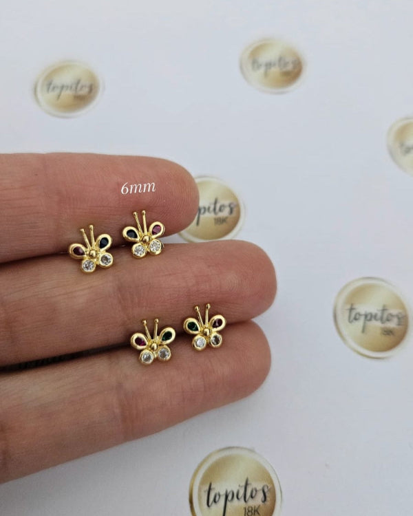 Topos Mariposas 6mm macizas