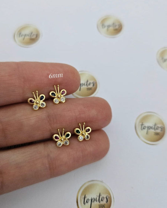 Topos Mariposas 6mm macizas