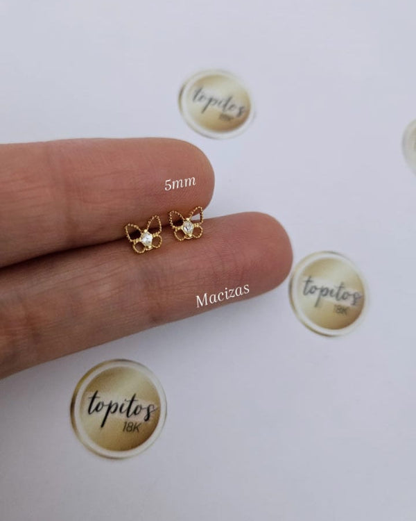 Topos Mariposas 5mm macizas