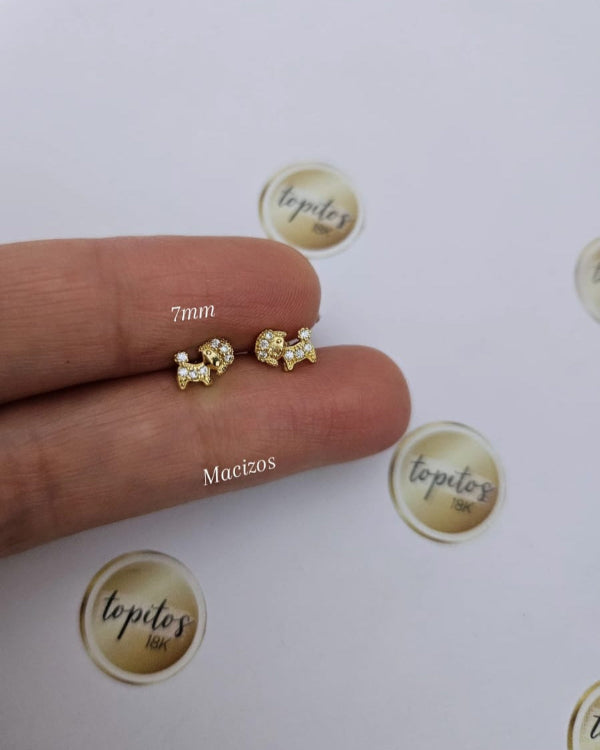Topos Perritos French Poodle 7mm macizos