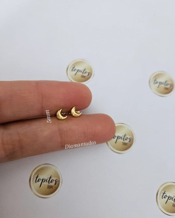 Topos Lunas 5mm diamantadas