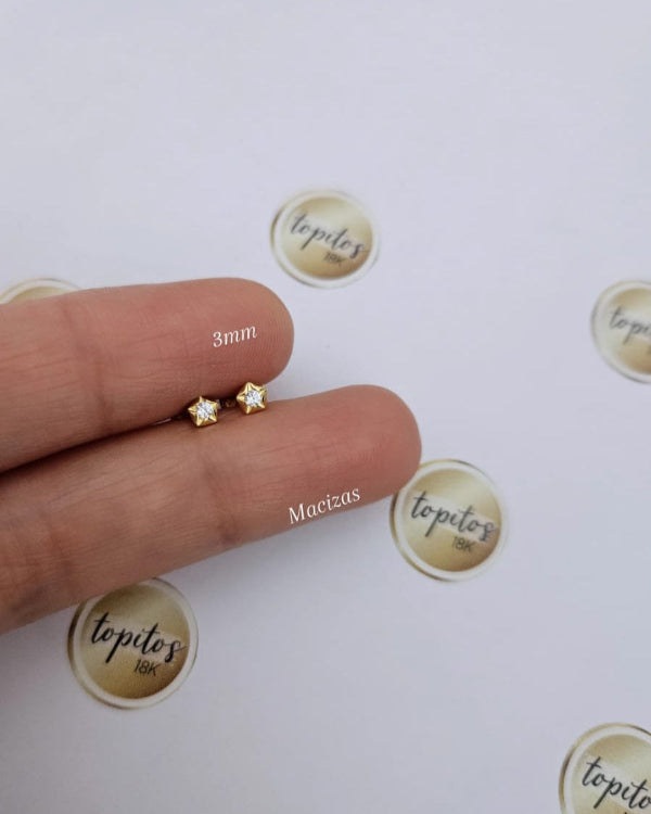 Topos Estrellas 3mm macizas