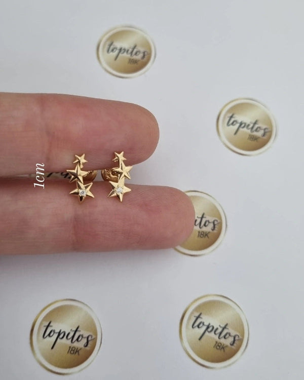 Topos Estrellas Orejeros 1cm