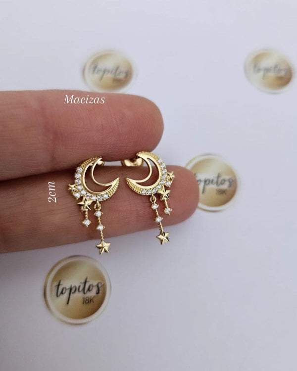 Topos Lunas y estrellas 2cm macizas