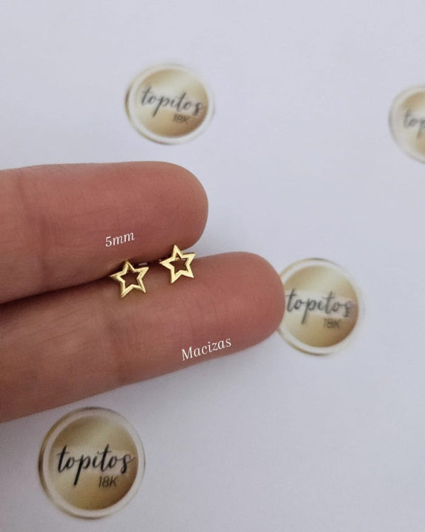 Topos Estrellas 5mm macizas, silueta