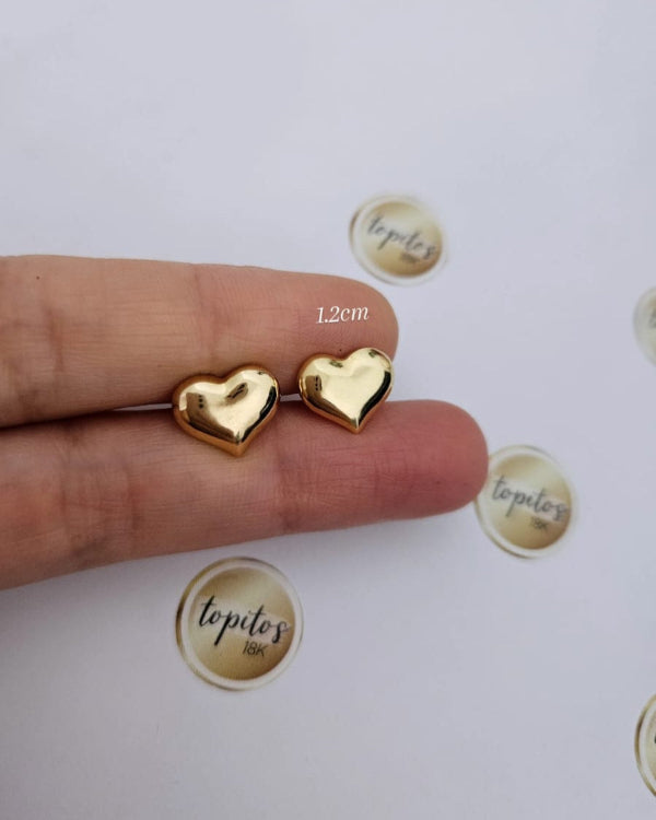Topos Corazones grandes 1.2cm lisos