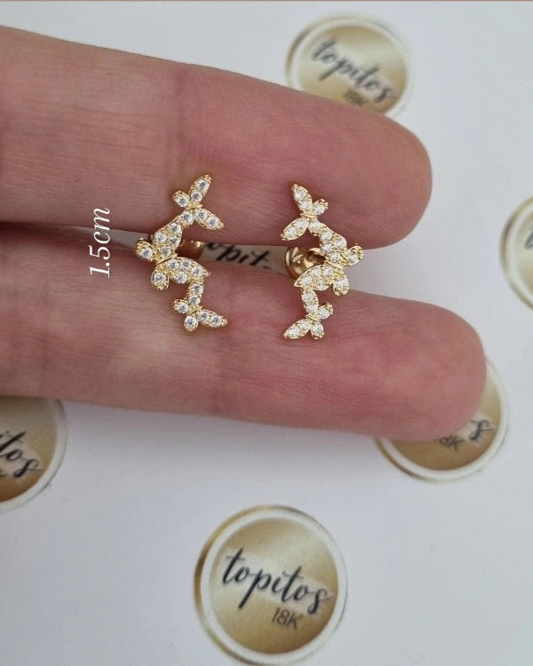 Topos Mariposas Orejeros 1.5cm macizos