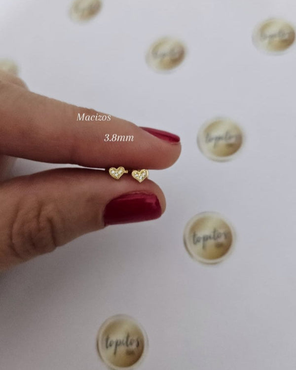 Topos Corazones 3.8mm macizos