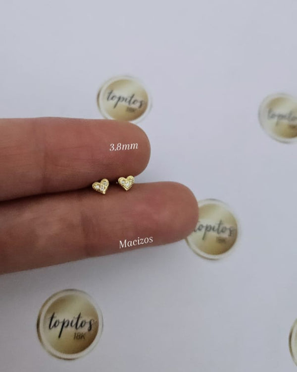 Topos Corazones 3.8mm macizos