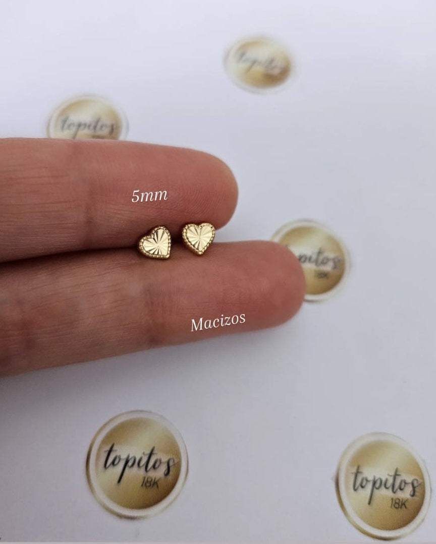 Topos Corazones 5mm diamantados