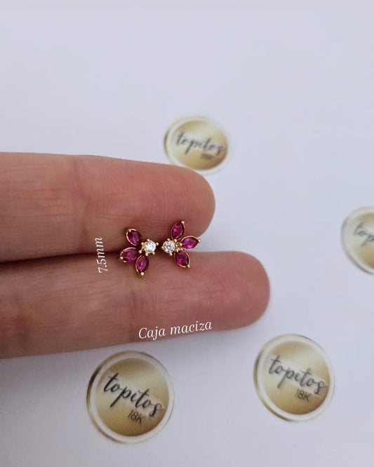 Topos flores 3 petalos 7.5mm