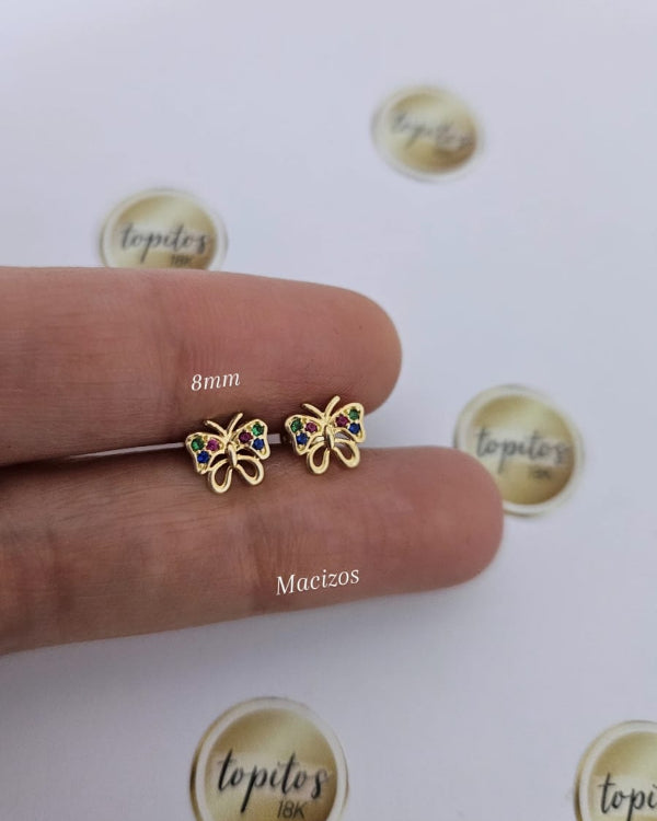 Topos Mariposas 8mm macizas