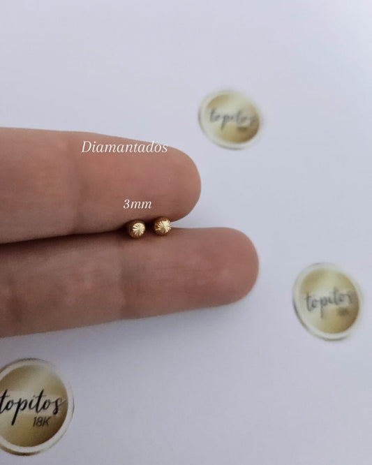 Topos bola 3mm diamantados