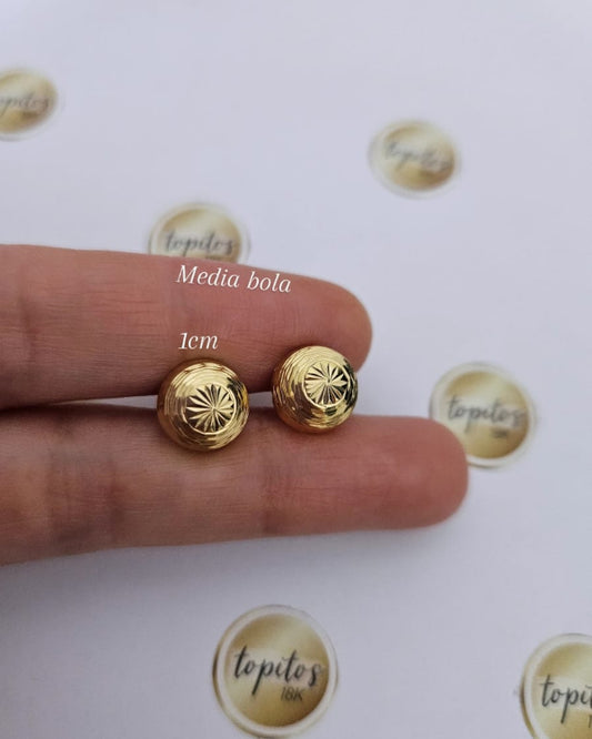 Topos Media bola 1cm diamantados