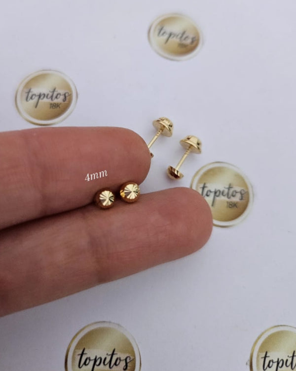 Topos Media bola 4mm diamantados