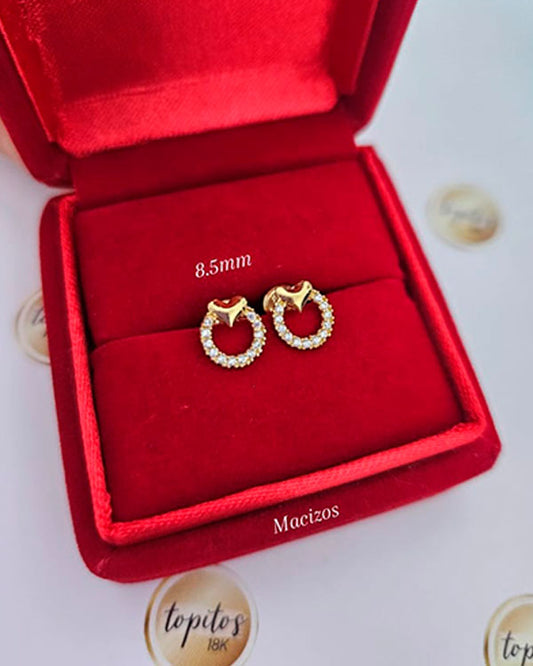 Topos Aros Corazon 8.5mm, macizos