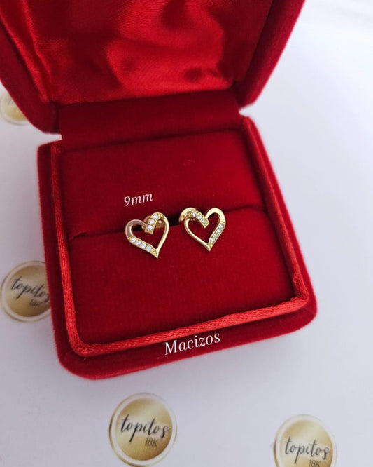 Topos Corazones 9mm macizos