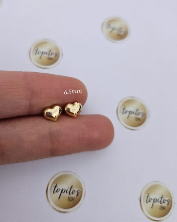 Topos Corazones 6.5mm