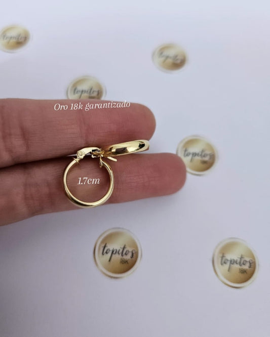 Candongas lisas 1.7cm