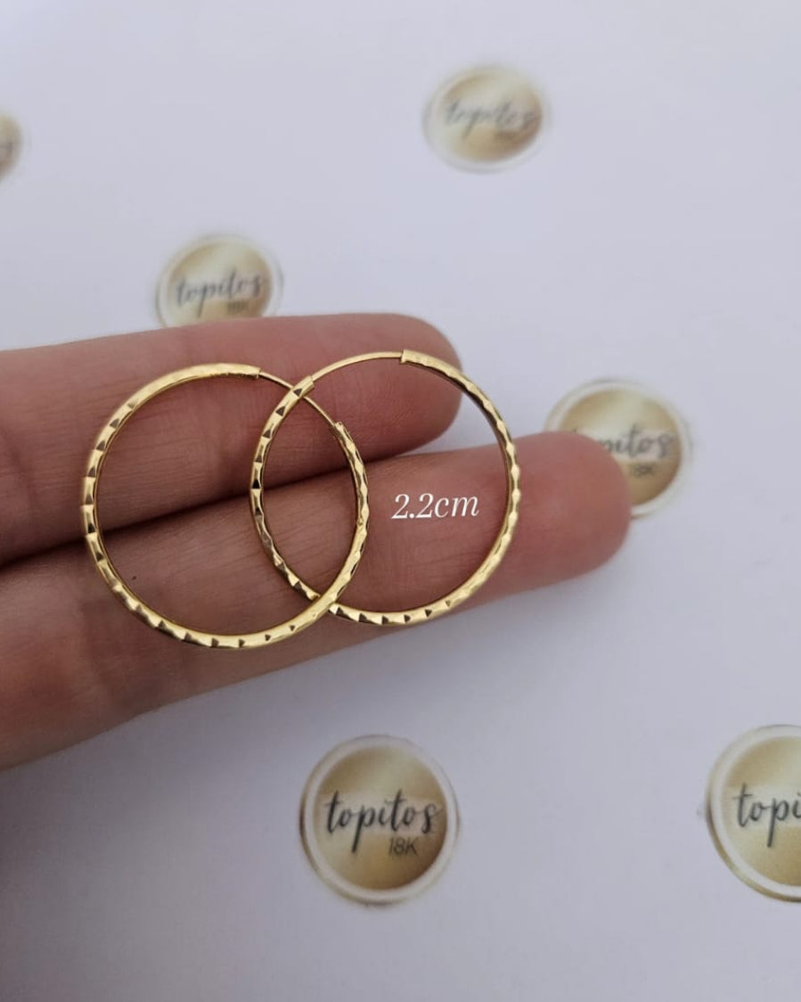 Candongas 2.2cm diamantadas