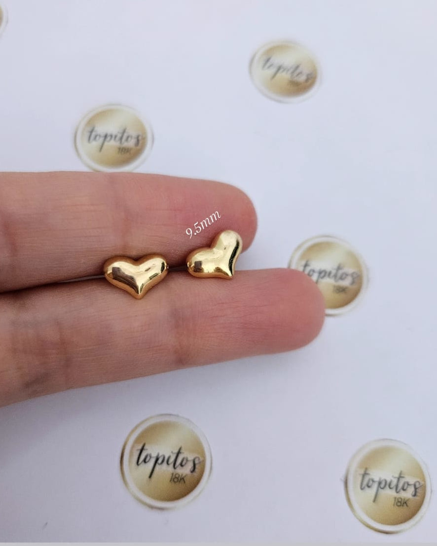 Topos Corazones 9.5mm lisos