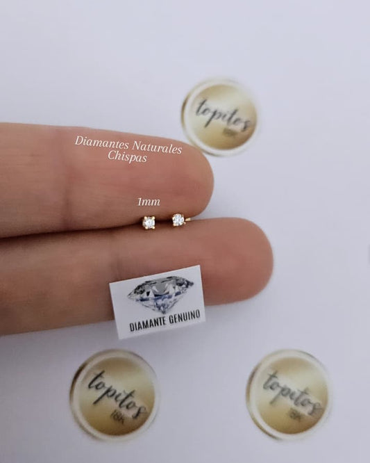 Topos Diamantes Naturales chispas 1mm