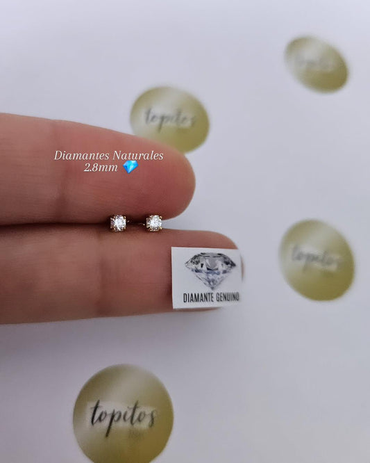 Topos Diamantes Naturales chispas 2.8mm