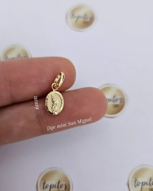 Dije mini San Miguel Arcangel 6mm
